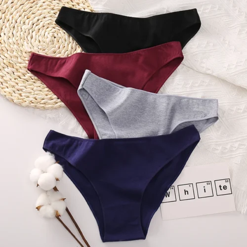 Alternative view of 2023 Low Waist Cotton Panties Sexy Female Underpants Solid Breathable Comfortable Women Underwear Ladies Panties Lingerie M-XXL