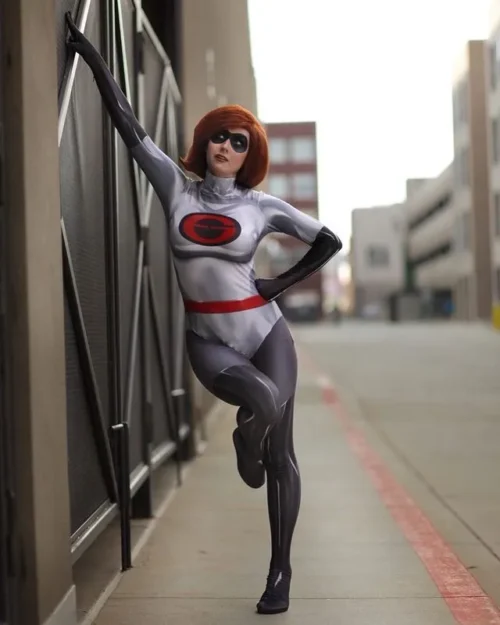 Alternative view of Adults Kids Elastigirl Cosplay Costumes Female Woman Girls Superhero Zentai Suit Halloween Bodysuit Party Jumpsuit