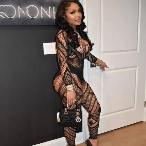 Alternative view of Crotchless Sexy Body Stockings Exotic Fishnet Pantyhose Perspective Lingerie Sex Stockings Sexy Tights Woman Plus Size Underwear
