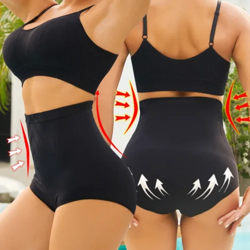 M-XL Sexy Women Seamless Shapewear Bodysuit Butt Lifter Abdominal Slimming Warm Briefs High Waist Underwear FINETOO Lingerie