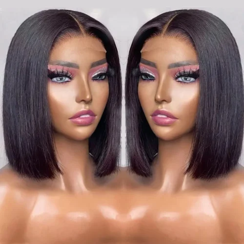 Bone Straight Bob Short Bob Wig Lace Frontal Wig Wig Lace Front Human Hair Wigs For Women 13x4 HD Wig Human Hair