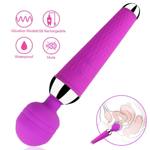 Alternative view of 20 Speeds Powerful Vibrator AV Rod Magic-Wand Clitoris Stimulator Sex Toys for Women G Spot Massager Adult Female Erotic Product