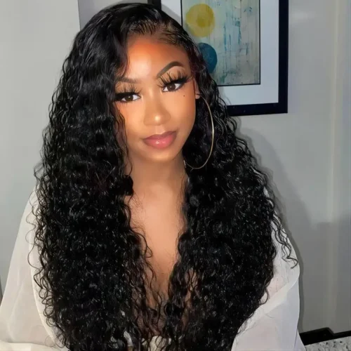 Deep Wave Water wave Frontal Wigs hd lace wig 13x6 human hair Curly Wig For Women choice Pre Plucked 30 40 Inch Loose