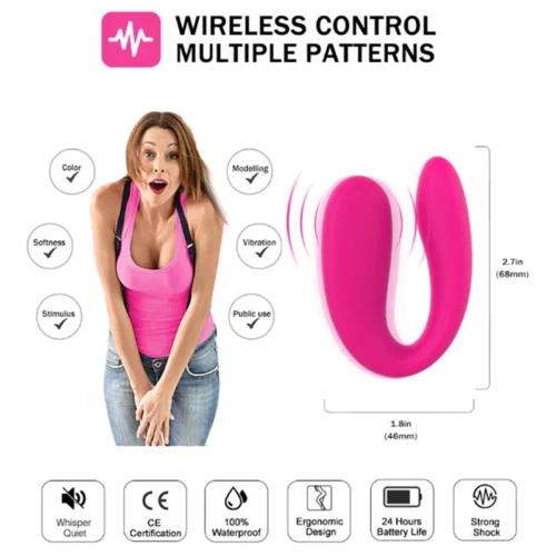 Couple Vibrator Wearable U Type Vibrator For Women Vagina Clitoris Stimulate G-Spot Massage Masturbator Female Adults Sex Toys