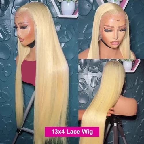 Alternative view of blonde lace front wig human hair 613 hd lace frontal wig 13x6 straight wigs for women choice cheap wigs on sale clearance