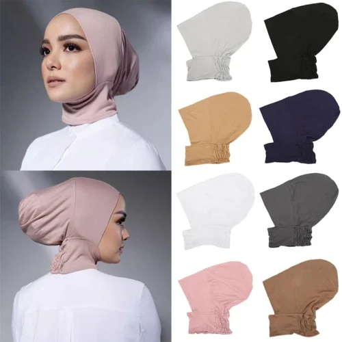 Muslim Inner Cap Hijab For Women Solid Underscarf Hijab Undercap Scarf Turban Hat Islamic Muslim Hijabs Ready To Wear Headcover