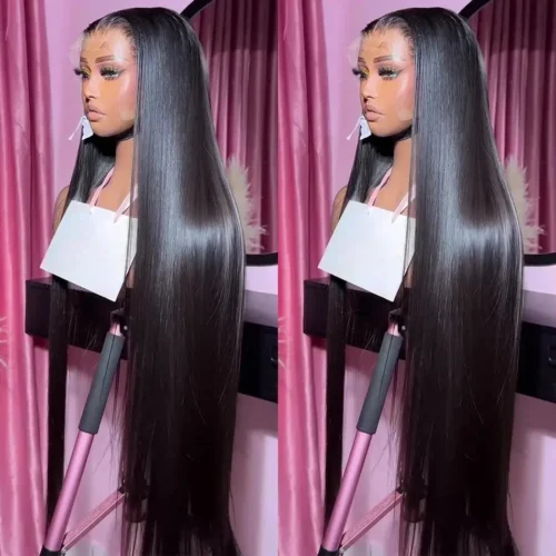 hd lace wig 13x6 human hair straight lace frontal wigs for women choice long 30 40 inch brazilian wigs on sale cheap