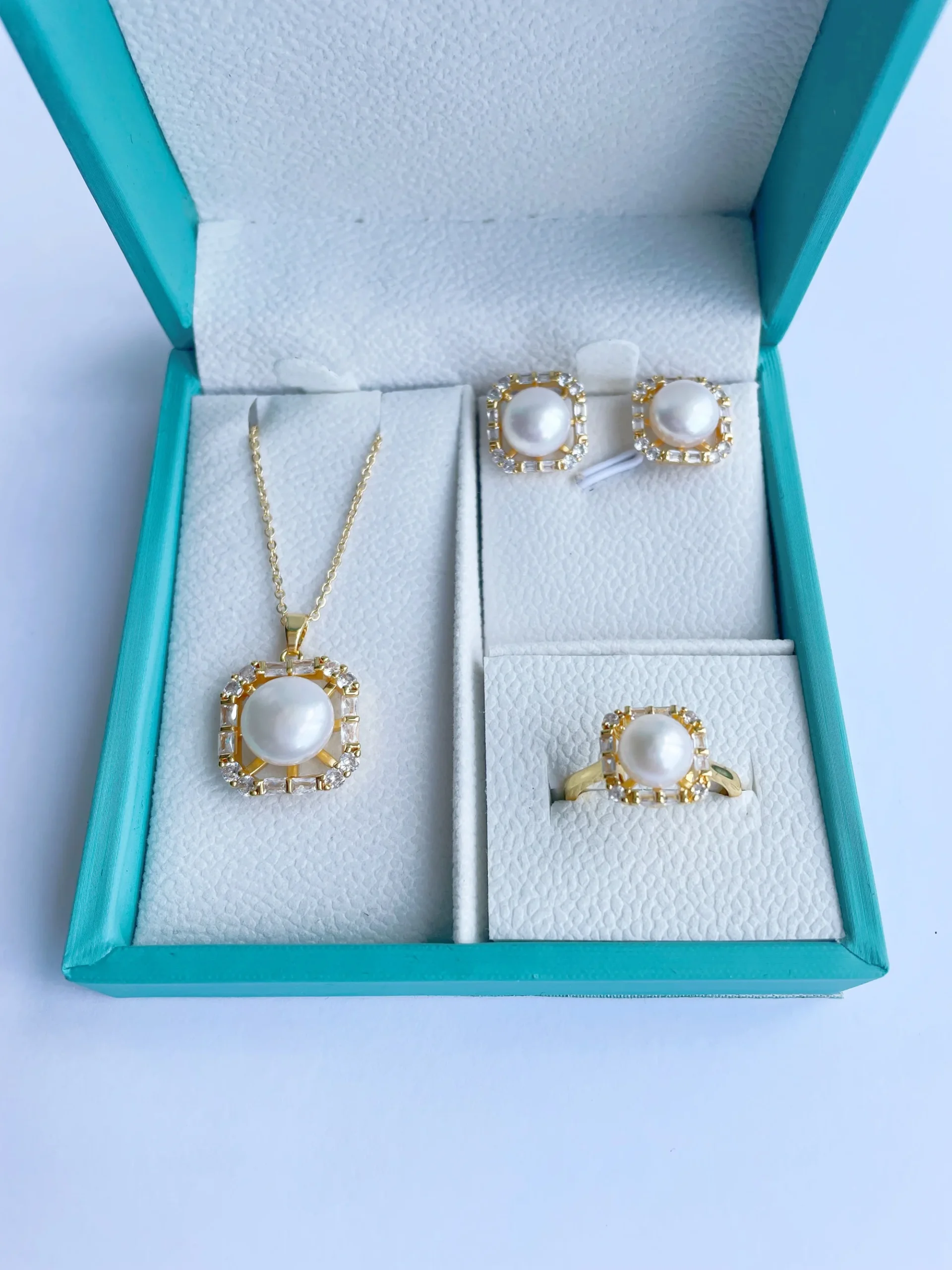 Authentic freshwater pearl necklace pendant earring ring set natural round 7-10mm young lady daily wear fashion gift for her - Image 6