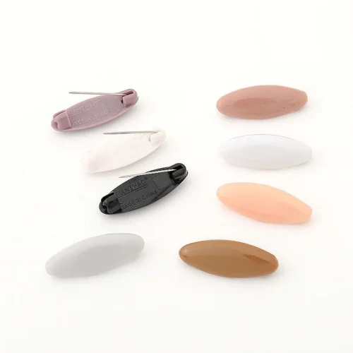 Alternative view of 8pcs/Box Muslim Hijab Pins Colorful Black and White Safety Pins Clips Ladies Hair Dressing Accessories Brooches