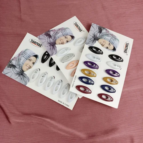 Alternative view of 12Pcs/Box Muslim Hijab Pins Color Black and White Safety Pins Clips Ladies Dressing Accessories Brooches For Women Scarf Pins