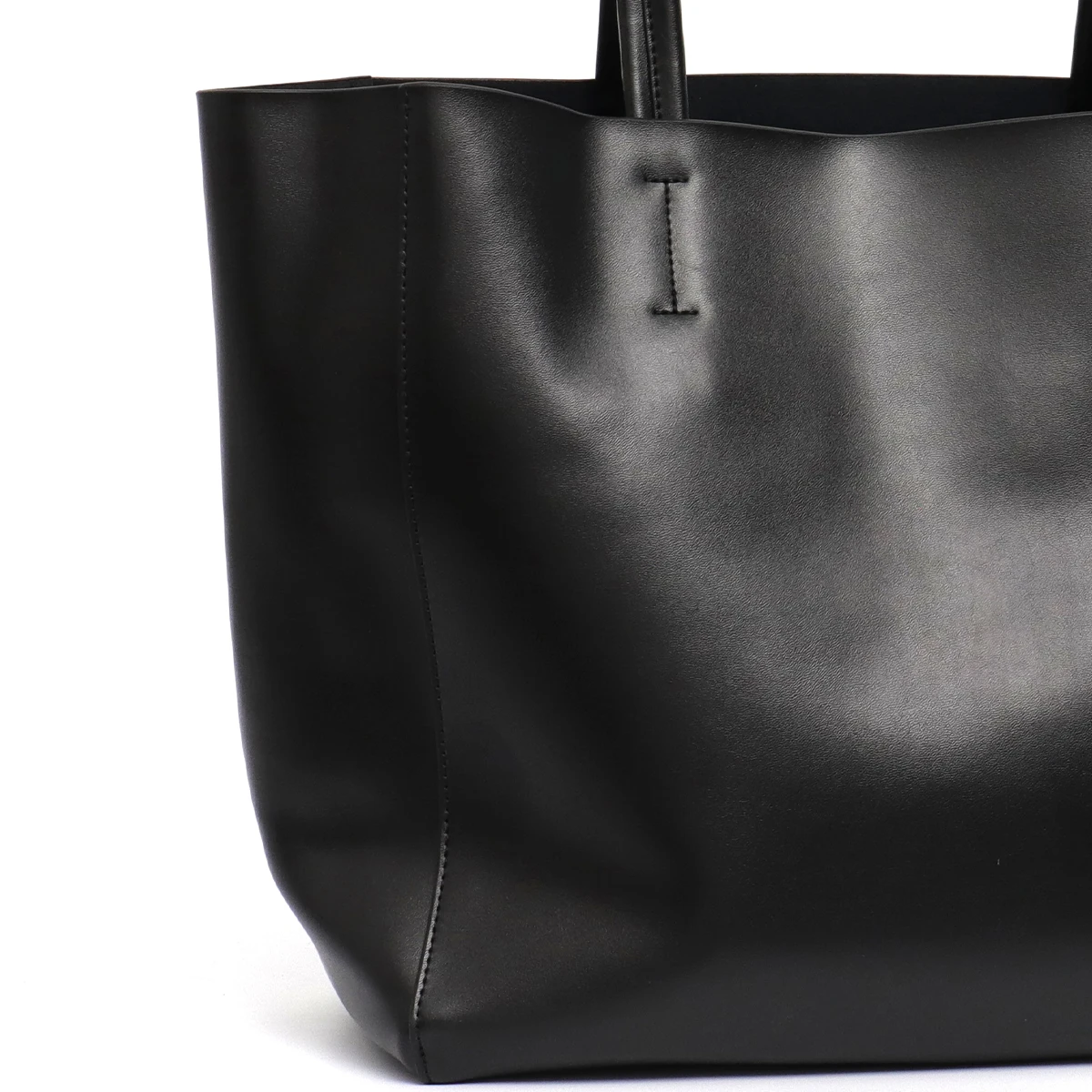 Classic Real Leather Women Tote Large Capacity with Zip Liner Purse Daily Big Shoulder Handbags A4 Laptop Shopping Commute Bags - Image 2