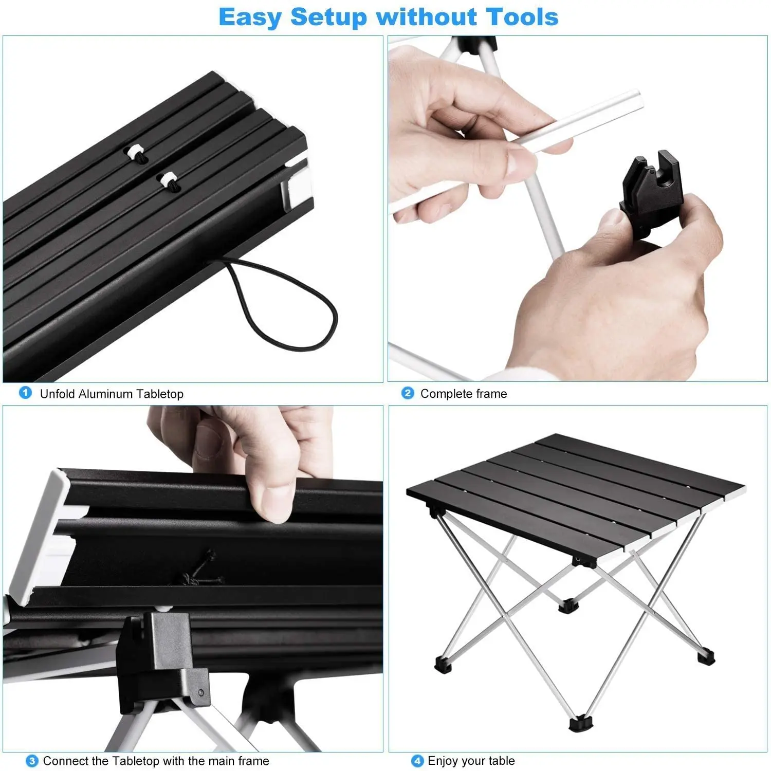 Ultralight Portable Folding Camping Table Foldable Outdoor Dinner Desk High Strength Aluminum Alloy For Garden Party Picnic BBQ - Image 5