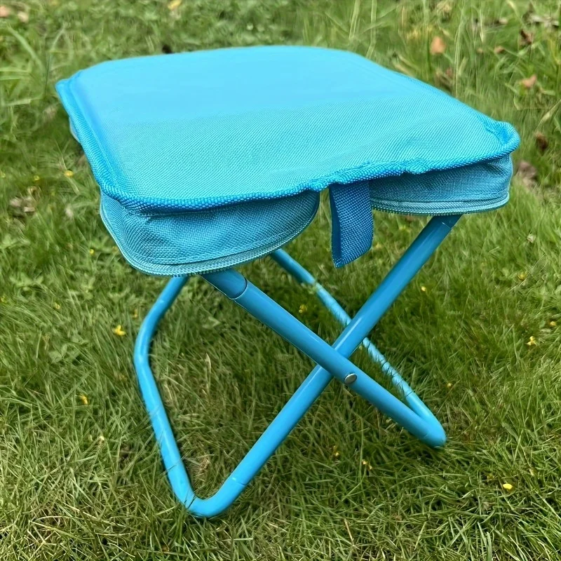 Portable Folding Stool with Handle, Outdoor Camping Fishing Stool, Zipper Stool for Outdoor - Image 2