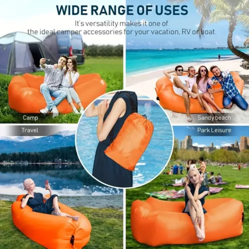 Alternative view of Lazy Inflatable Sofa Outdoor Portable Inflatable Couch Folding Camping Inflatable Sofa Outdoor Furniture Inflatable Lounger