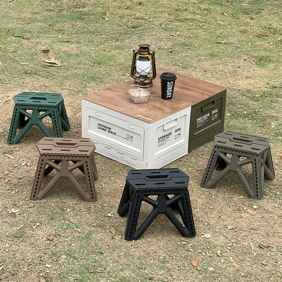 Portable Folding Chair High Load Bearing Durable Foldable Small Stool for Indoor/Outdoor Use, Camping, Hiking, Fishing, BBQ - Image 2