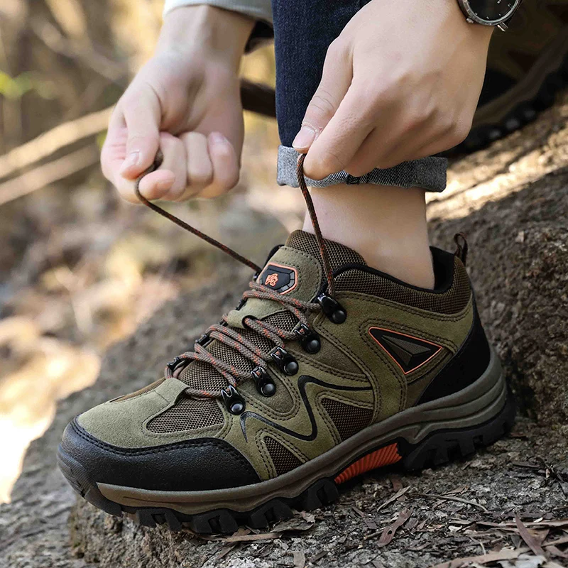 Men's Hiking Shoes All-terrain Outdoor Sports Shoes Breathable Wear-resistant Mesh Non-slip Hiking Shoes Outdoor Cycling Shoes - Image 3