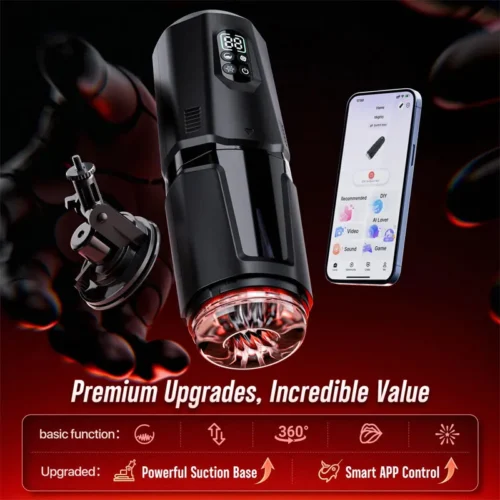 Alternative view of Automatic Rotating Vibrating Male Masturbator Penis Pump Thrusting Licking Sex Machine Stroker Pocket Pussy Sex Toys for Men 18+