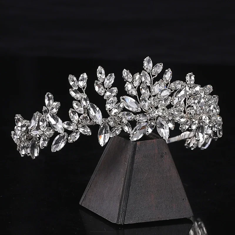 Bridal Headband Handmade Rhinestone Flower Hairband Crystal Wedding Headdress Fashion Headdress Women Party Gift Hair Hoop - Image 2