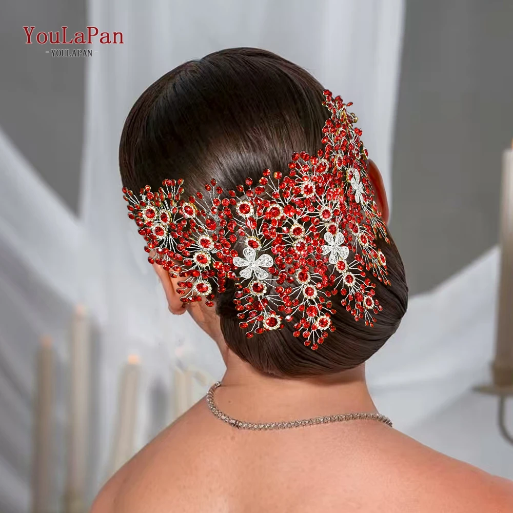 YouLaPan Luxury Bridal Crown Wedding Hair Accessories Bridal Tiara and Headdress Rhinestone Headband for Women Headpiece HP240 - Image 6