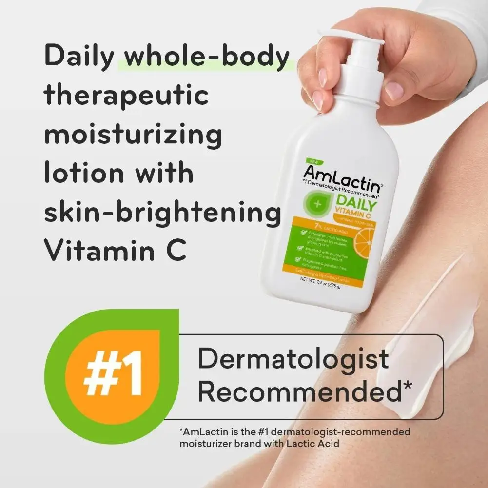 Amlactin Moisturizing Body Lotion With Fruit Acid Gently Exfoliates Dead Skin Cells Reduce Roughness For Seasonally Sensitive Sk - Image 2