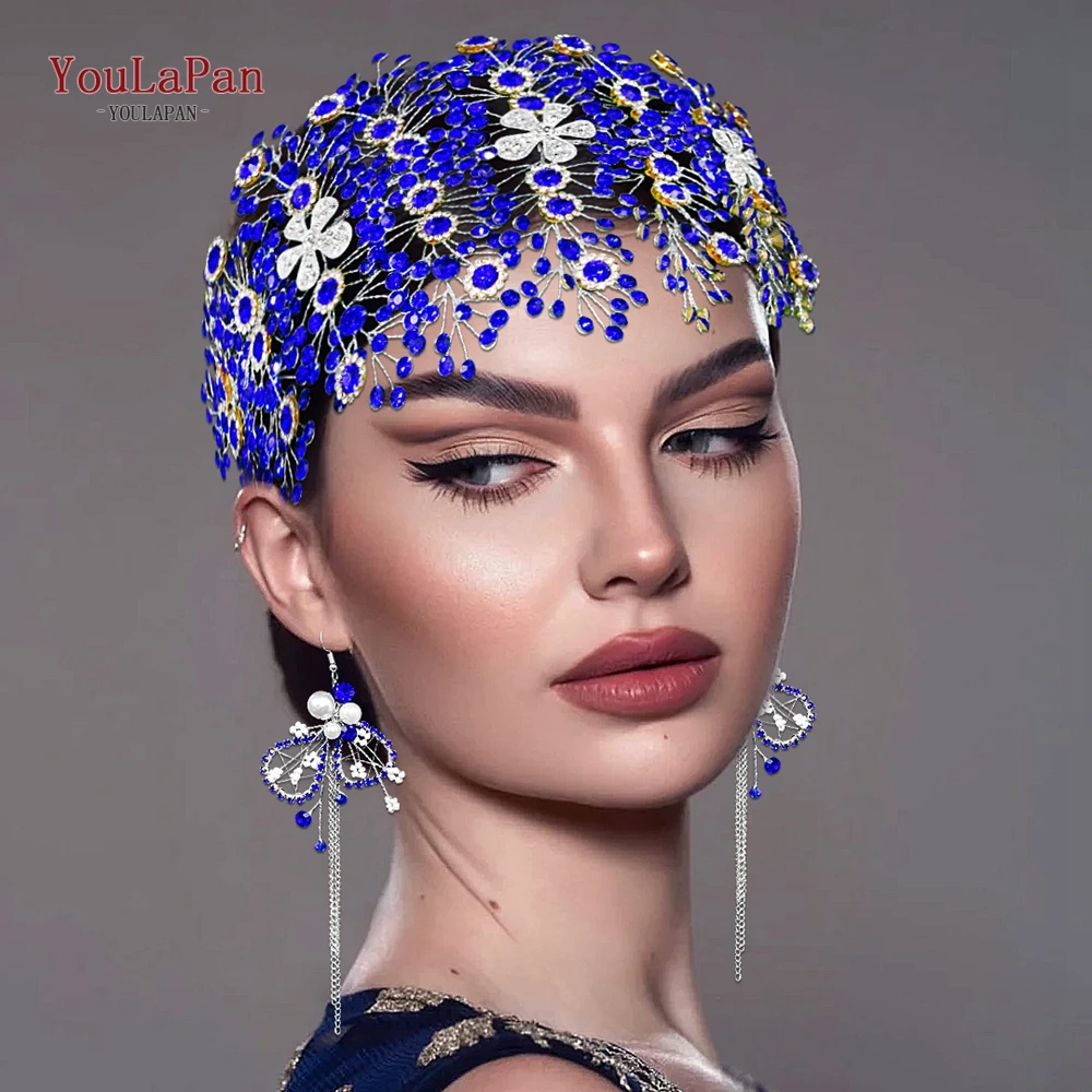YouLaPan Luxury Bridal Crown Wedding Hair Accessories Bridal Tiara and Headdress Rhinestone Headband for Women Headpiece HP240 - Image 5