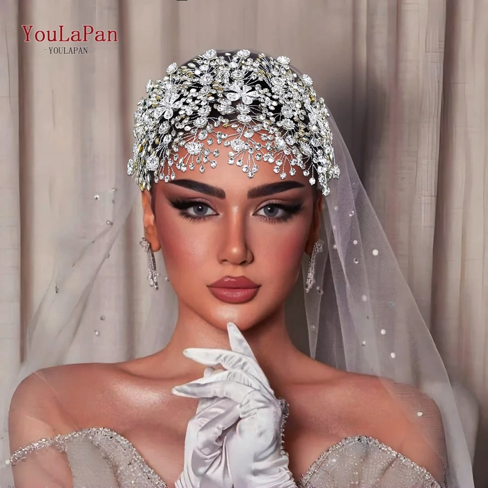 YouLaPan Luxury Bridal Crown Wedding Hair Accessories Bridal Tiara and Headdress Rhinestone Headband for Women Headpiece HP240 - Image 2